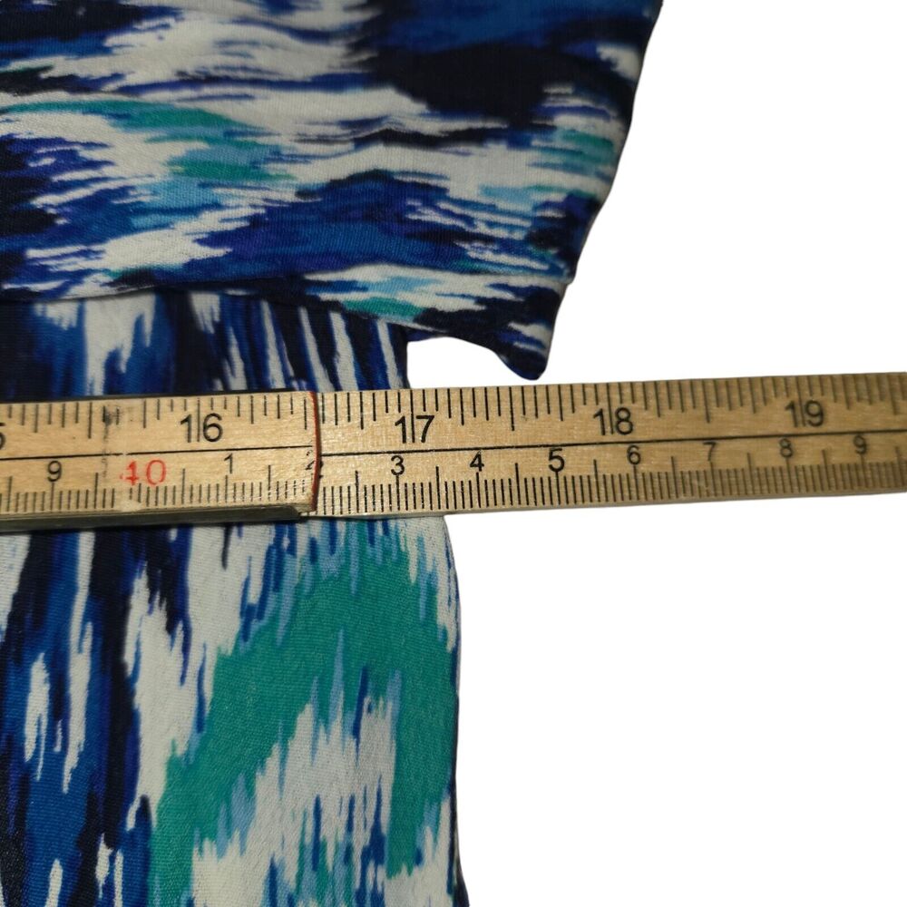 Banana Republic Womens Size 0 Shirt Dress Roll Tab Long Sleeves‎ Blue Green Mini - Picture 13 of 14